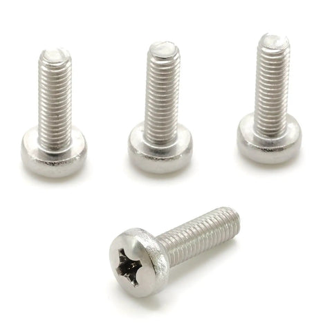 Toyota Rear License Plate Screws M6 1.0 By 20mm Stainless Steel Pack Of 4 For RAV4, Camry, Corolla, 4Runner, Highlander And More OEM Style Replacement Hardware.