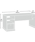 Game Changing Adjustable Sit Stand Computer Desk With Storage And Heavy Duty Home Office Craft Table Plus Vibe Ready Writing Desk dimensions diagram.
