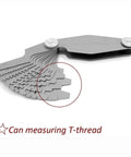 30 Degree Screw Pitch Gauge Set 12 Pcs Stainless Steel T Thread Measuring Tool For Accurate Thread Pitch Drill Bit Sizing
