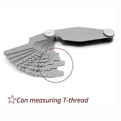 30 Degree Screw Pitch Gauge Set 12 Pcs Stainless Steel T Thread Measuring Tool For Accurate Thread Pitch Drill Bit Sizing