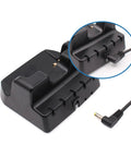 Replacement DC Charger Adapters And Cables Kit Pro Grade For Ham Radios showing charging cradle with cable detail