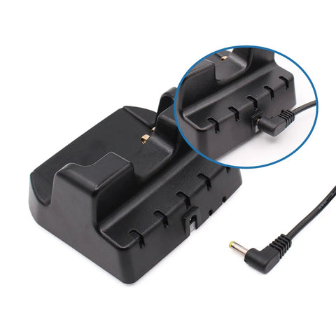 Replacement DC Charger Adapters And Cables Kit Pro Grade For Ham Radios showing charging cradle with cable detail