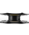 Side view of Black And Yellow Cable Tidy Reel for 25m cables, heavy duty ABS plastic for motorhomes, campers, RVs, boats, and yachts.