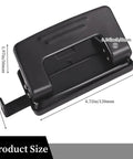 Beast Of A Two Hole Paper Punch One Quarter Inch Low Effort Double Hole Punch With Product Dimensions Displayed