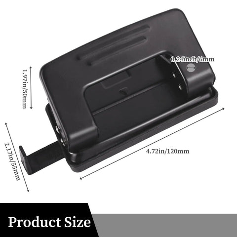Beast Of A Two Hole Paper Punch One Quarter Inch Low Effort Double Hole Punch With Product Dimensions Displayed