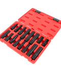 Heavy Duty Locking Lug Nut Master Set And Wheel Lock Key Extraction Tool Kit For Daily Drivers Bulletproof Anti Theft Security With 16 Badass Steel Socket Keys Garage Ready Setup, inside red case.