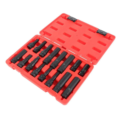 Heavy Duty Locking Lug Nut Master Set And Wheel Lock Key Extraction Tool Kit For Daily Drivers Bulletproof Anti Theft Security With 16 Badass Steel Socket Keys Garage Ready Setup, inside red case.