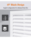 No Sweat Removable Aluminum Air Vent Grille Paired With A Slick Louvered Access Panel For Ceiling Drywall Install Delivering Solid Moisture Proof Airflow Management At 32X32 Inches Dimensions with 45-degree blade design