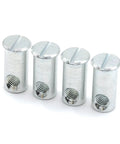 Rock Solid Replacement Flanged Cross Dowel Assembly Nuts Compatible With Ikea Part 121114 For Sniglar Myllra Cribs, silver, 20mm size.