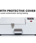 Mxmoonfree bearing induction heater, 2000W, white metal housing with top control panel and protective lid