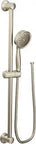 Brushed Nickel High Pressure Handheld Showerhead With 69 Inch Hose And 24 Inch Slide Bar For Easy Install, Adjustable Height, Powerful Rinse