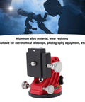 Latitude Adjustment Base For Telescopes And Astro Gear 0 To 90 Degree Aluminum Mount in red with universal thread setup