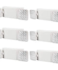Emergency Light With Back Up Battery And Two Adjustable LED Heads, Wall Mount, White Finish, UL Certified, 6 Pack