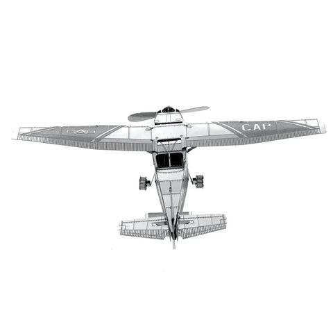 Cessna 172 Airplane 3D Metal Model Kit For Hobbyists Unassembled No Glue Or Solder Needed Easy Clip And Bend Build With Tweezers