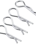 4 silver pin clips used for securing 1/10 Scale Aluminum Steering Blocks C Hubs Axle Carriers And Caster Brackets Blue Anodized RC Replacement Kit.