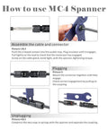 Guide using MC4 spanner from Solar Crimping Tool Kit For Solar Panel Installation All In One Solar Tool Set