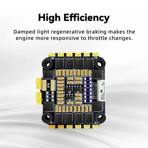 55A 4 In 1 Electronic Speed Controller For 3S To 6S Freestyle FPV Racing Drones with regenerative braking feature