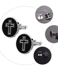 Cross Pattern Mens Cufflinks Set Fly Yet Classy Stylish Decorative Shirt Fasteners
