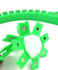 Close-up of green Flex Edge Guard Protective Strip For Car Finishing And Dry Sanding showing flexible curved design and magnets.