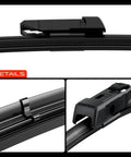 Top Tier 24 And 19 Inch Windshield Wiper Blades With Embedded Wear Indicator Plus Bonus Cleaning Towel Game Changing Grip for daily drivers showing connection details.