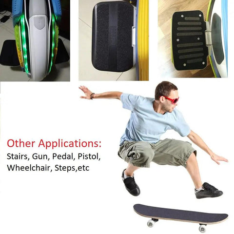 Non Slip Grip Tape Sheet For Skateboard And Longboard, Bubble Free Waterproof Black Sandpaper used on scooter and stairs