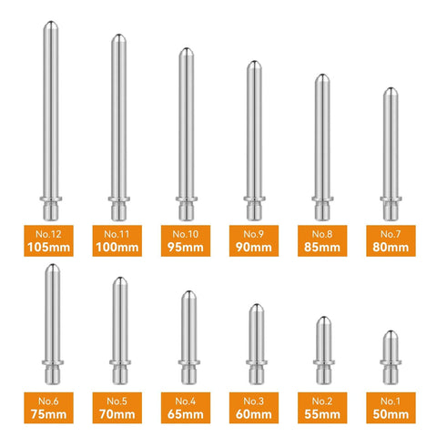Dial Bore Gauge Set 50 To 160 Mm With 0.01 Mm Accuracy for Engine Cylinder Measurement shown with 12 precision heads.
