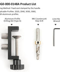 Aluminum Profile Drill Guide For 2020, 2040, 3030, 3060 European Standard Extrusion, Precision Drill Jig For Engineers And DIYers, 0.1mm Tolerance