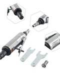 Super Smooth Pneumatic Air Die Grinder 23000 RPM lightweight aluminum housing with collet and accessories view.