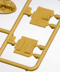 Close-up of unpainted assembly parts from Laputa Castle in the Sky Tiger Moth Non Scale Plastic Model Kit.