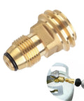 Brass POL To QCC1 Propane Tank Adapter For Barbecue Grills And Lanterns Converts POL LP Tank Service Valve To Type 1 Hose
