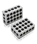 1 X 2 X 3 Inch Hardened Steel Machinist Blocks Matched Pair With 23 Holes Precision Ground On All Sides For Accurate Squareness Beefy Milling Setup Blocks Built Tough For Reliable Long Lasting Accuracy, two blocks