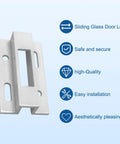 Universal Sliding Door Keeper And Hook Latch Replacement For Pella And Micron 1200 Series Extruded Aluminum Door Latch Kit With Four Mounting Screws White Finish Compatible With Viking And Similar Sliding Doors, front view