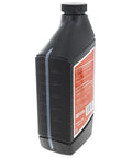 20W50 Hydraulic Fluid Quart for Lawn Tractors, Skid Steers, and Heavy Equipment, 1 Quart Bottle in black plastic container, back view