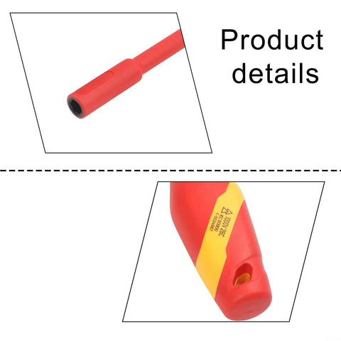 Professional 1000V VDE Insulated Screwdriver Set For Electricians And Techs With Magnetic Alloy Steel Bits And Torx Drivers For Safe High Voltage Jobs You Can Trust, red insulated handle
