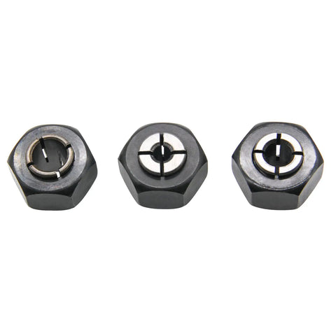 Router Collet Kit For Porter Cable 3 Pack Includes 1/4 Inch 1/2 Inch And 3/8 Inch Collets Heavy Duty Steel Built To Last