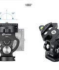 Carbon Fiber Monopod With Tilt Head Kit, 4-Section Stand, Arca-Swiss Compatible tilt head shown with 180-degree rotation