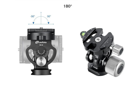 Carbon Fiber Monopod With Tilt Head Kit, 4-Section Stand, Arca-Swiss Compatible tilt head shown with 180-degree rotation