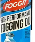 Can of Foggit high performance fogging oil for engines with label focused on cylinder fogging oil lube for engines 12 oz can rust and corrosion protection for seasonal or long term storage works with all 2 cycle and 4 cycle carbureted and fuel injected engines