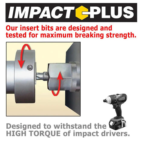 No 2 Phillips Ribbed Insert Bit 1 Inch For Impact Plus High torque test with impact driver image showing breaking strength