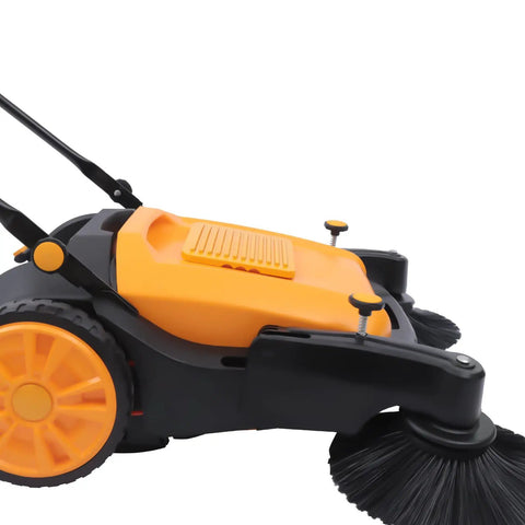 Heavy Duty Industrial Walk Behind Floor Sweeper 41 Inch Wide Path Efficient Dust And Debris Cleaner For Warehouses Workshops Great Way To Keep Spaces Clean Without Breaking A Sweat Super Fast Cleaning Power