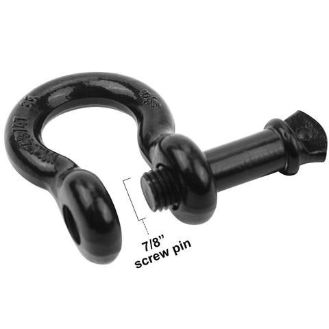 Three Quarter Inch D Ring Shackle Two Pack Beefy Heavy Duty Tow Shackles With Twenty Eight Point Five Ton Break Strength open view