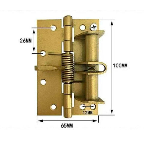 Two Pack Hidden Self Closing Door Hinges With Spring Loaded Action, dimensions shown for cabinets, furniture and windows.
