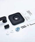 Genta LX Posi-Temp Valve Trim Kit Replacement Matte Black Finish components including handle, plate, screws, and manual