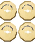 Heavy Duty Replacement Blades For Worx ZipSnip Electric Scissors, 40mm titanium nitride rotary cutters, pack of 4.