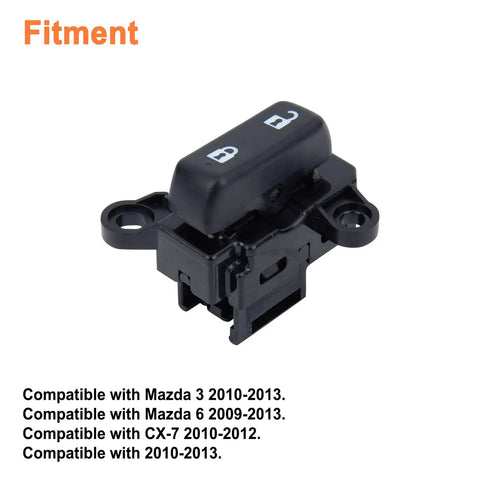 Power Door Lock Switch Front Driver Side Replacement For Mazda 3 2010 To 2013, Mazda 6 2009 To 2013, CX7 2010 To 2012, CX9 2010 To 2013