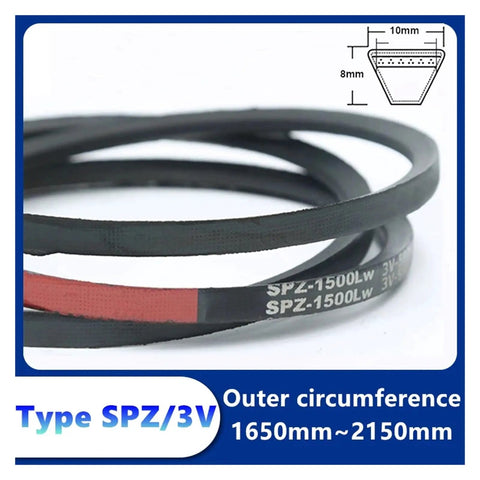 Heavy Duty High Torque Narrow Drive V Belt 3V SPZ Rubber for Tight Spaces, LW 1937mm Length, Smooth Power Transmission, Built Tough to Handle Big Torque, Low Maintenance, Speedy Performance, Cost Effective Belt Drive. SPZ/3V belt