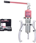 Heavy Duty Hydraulic Pro Bearing Puller Kit Featuring Three Jaw Hub Separator For Gear Removal On Machinery Railroad Uses High Strength Steel Rated To Handle Heavy Loads While Getting Work Done Fast Without Hassle Or Failures Anywhere. 3-jaw steel puller kit with case