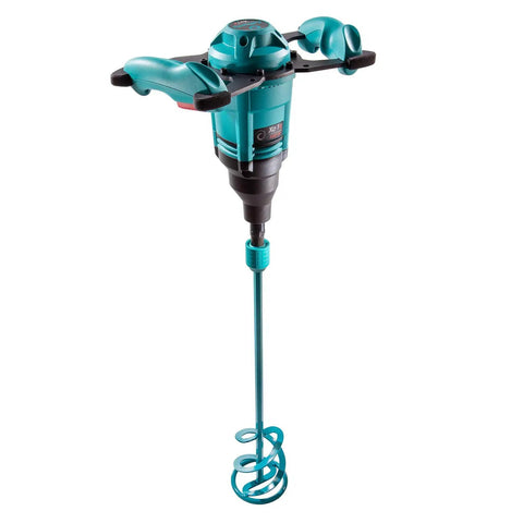 WK Series Mortar Mixing Paddle for Drill Mixer Handle Heavy Duty Mud And Grout Paddle With HEXAFIX Connection in teal color