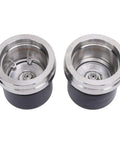 2 Pack Trailer Bearing Protectors With Stainless Steel Dust Caps Double Sided Seals Replacement Bearing Shield 2.44 Inch Diameter