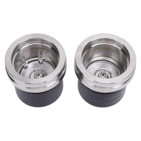 2 Pack Trailer Bearing Protectors With Stainless Steel Dust Caps Double Sided Seals Replacement Bearing Shield 2.44 Inch Diameter
